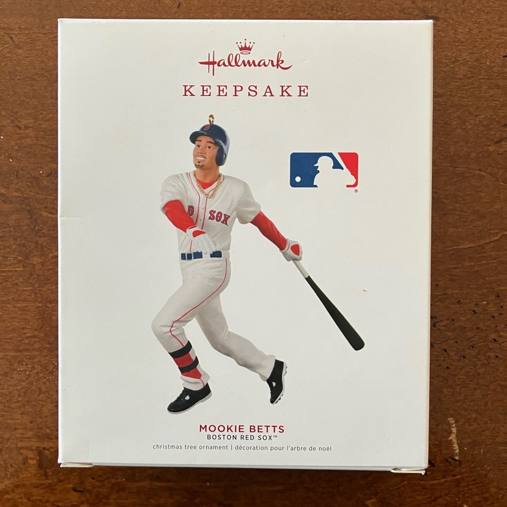 NIB 2019 Hallmark Keepsake Ornament Mookie Betts Boston Red Sox